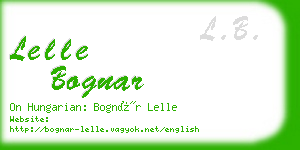 lelle bognar business card
